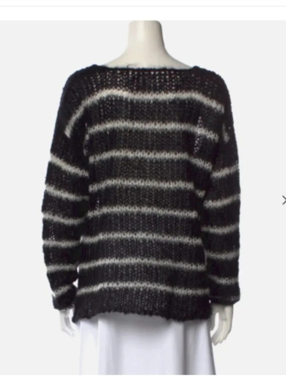 đź–¤ $230 MIKUTA The Striped Mohair Sweater Small - Picture 2 of 4